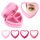 Pillendose " Pink Variation Herzform mit Spiegel " (Zufallsfarbe)