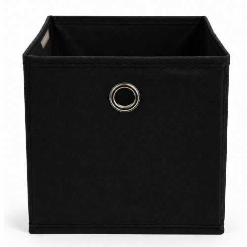 Aufbewahrungsbox mit Metallöse ca.20x20x20cm - Schwarz