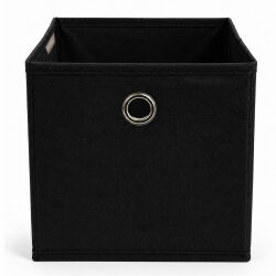 Aufbewahrungsbox mit Metallöse ca.20x20x20cm - Schwarz