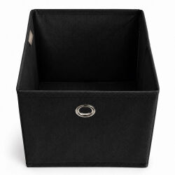 Aufbewahrungsbox mit Metallöse ca.20x20x20cm - Schwarz