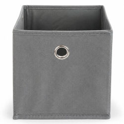 Aufbewahrungsbox mit Metallöse ca.20x20x20cm - Grau