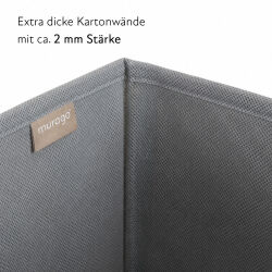 Aufbewahrungsbox mit Metallöse ca.20x20x20cm - Grau