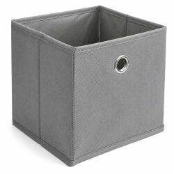 Aufbewahrungsbox mit Metallöse ca.20x20x20cm - Grau