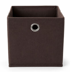 Aufbewahrungsbox mit Metallöse ca.20x20x20cm - Braun