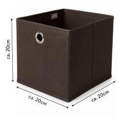 Aufbewahrungsbox mit Metallöse ca.20x20x20cm - Braun