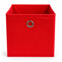 Aufbewahrungsbox mit Metallöse ca.20x20x20cm - Rot