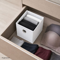 Aufbewahrungsbox mit Metallöse ca.15x15x15cm -...