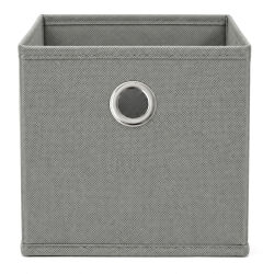 Aufbewahrungsbox mit Metallöse ca.15x15x15cm - Grau