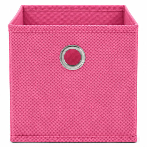 Aufbewahrungsbox mit Metallöse ca.15x15x15cm - Pink