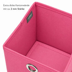 Aufbewahrungsbox mit Metallöse ca.15x15x15cm - Pink
