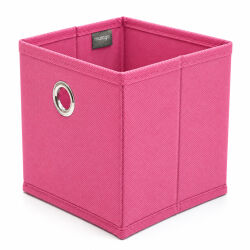 Aufbewahrungsbox mit Metallöse ca.15x15x15cm - Pink