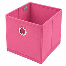 Aufbewahrungsbox mit Metallöse ca.15x15x15cm - Pink