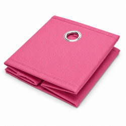 Aufbewahrungsbox mit Metallöse ca.15x15x15cm - Pink