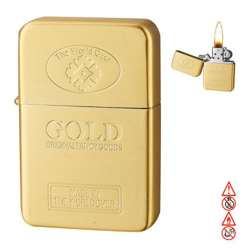 Benzinfeuerzeug " Goldbarren Design " Champ