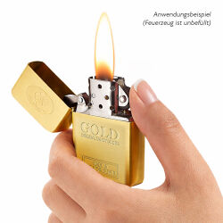 Benzinfeuerzeug " Goldbarren Design " Champ