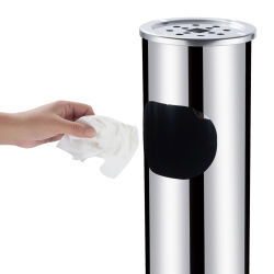 Standaschenbecher & Papierkorb Edelstahl