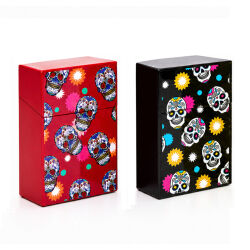 4er Set Zigarettenbox " 20er Mini Skull " Champ