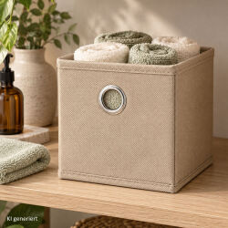 Aufbewahrungsbox mit Metallöse ca.15x15x15cm - Soft...