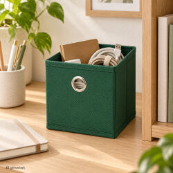 Aufbewahrungsbox mit Metallöse ca.15x15x15cm -...