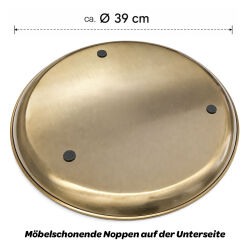 Metalltablett rund ca. Ø 39 cm - Serviertablett & Dekoteller