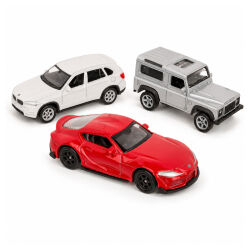 3er Set NEX Modell-Auto Metall ca.7cm Welly