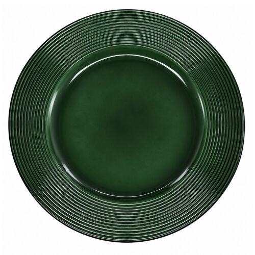 Unterteller " Classic " Kunststoff ca.32,5cm - Grün glänzend