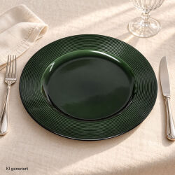 Unterteller " Classic " Kunststoff ca.32,5cm - Grün glänzend