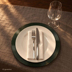 Unterteller " Classic " Kunststoff ca.32,5cm - Grün glänzend