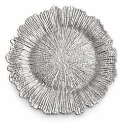 Unterteller / Dekoteller "BLOOM" Silber-farbig...