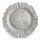 Unterteller / Dekoteller "BLOOM" Silber-farbig Kunststoff ca.32,5cm