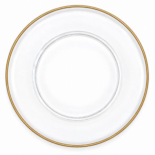 Unterteller / Dekoteller "Elegant" Goldfarbig Kunststoff ca.33cm