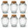 6er-Set geriffelte Vorratsgläser mit Korkdeckel ca. 290ml