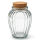 6er-Set geriffelte Vorratsgläser mit Korkdeckel ca. 290ml