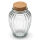 6er-Set geriffelte Vorratsgläser mit Korkdeckel ca. 290ml