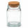 6er-Set eckige Vorratsgläser mit Korkdeckel - ca. 280ml