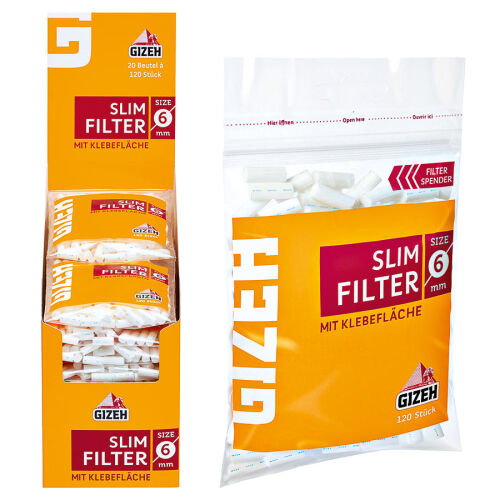 GIZEH Slim Filter 6mm 20 x 120er Beutel
