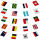 Girlande ca.7m mit 20 Länderflaggen Pd/Hd