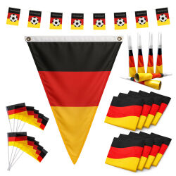 Deutschland XXL Deko Fan-Set 60-teilig