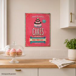 Metall-Schild Nostalgie Cupcake Pink ca. 40 x 30cm