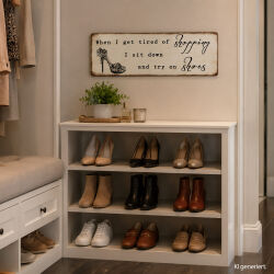 Metall-Schild Nostalgie Shopping ca.15 x 45 cm