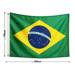 Brasilien Fahne ca.150x90cm mit Metallösen