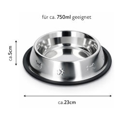 Futternapf Edelstahl für ca. 750ml