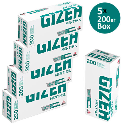 Zigarettenbox und FZ 10 Pack Gizeh Full Flavor Extra Filterhülsen