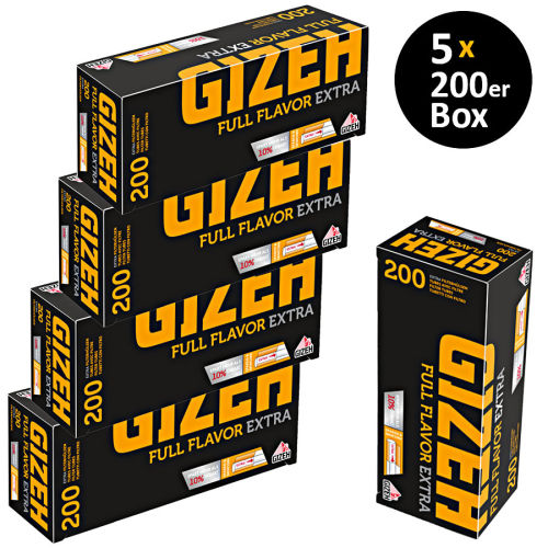 GIZEH Full Flavor EXTRA 5 x 200er Filterhülsen