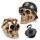 Totenkopf Spardose Militär ca.14cm Polyresin