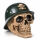 Totenkopf Spardose Militär ca.14cm Polyresin