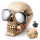 Totenkopf Spardose mit Sonnenbrille & Joint Polyresin 13cm