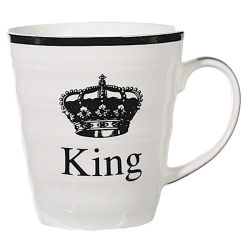 Becher King & Queen 2er Set Porzellan Tasse
