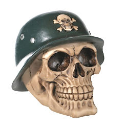 Totenkopf Spardose Militär - Helm
