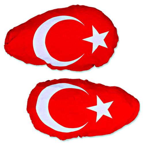 Außenspiegelfahne 2er Set Türkei-Flagge mit Gummizug